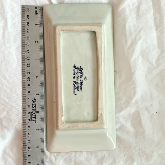 Vintage Delft Blue Blauw Hand Painted Spice Jar bottles Canister Set Tray Dutch - Picture 16 of 16